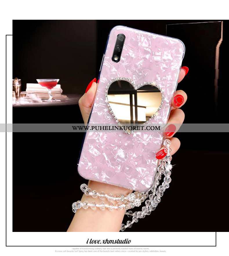 Kuoret, Kotelo Honor 9x Rhinestone Inlay Persoonallisuus Pehmeä Neste Suuntaus Suojaus Pinkki