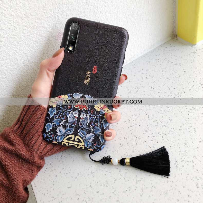 Kuoret, Kotelo Honor 9x Pesty Suede Kohokuviointi Mulberry Silkki Kuori Punainen