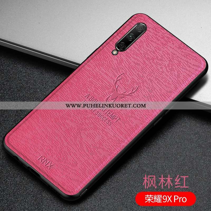 Kuoret, Kotelo Honor 9x Pro Silikoni Suojaus Murtumaton Magneettinen Nahkakuori Pinkki