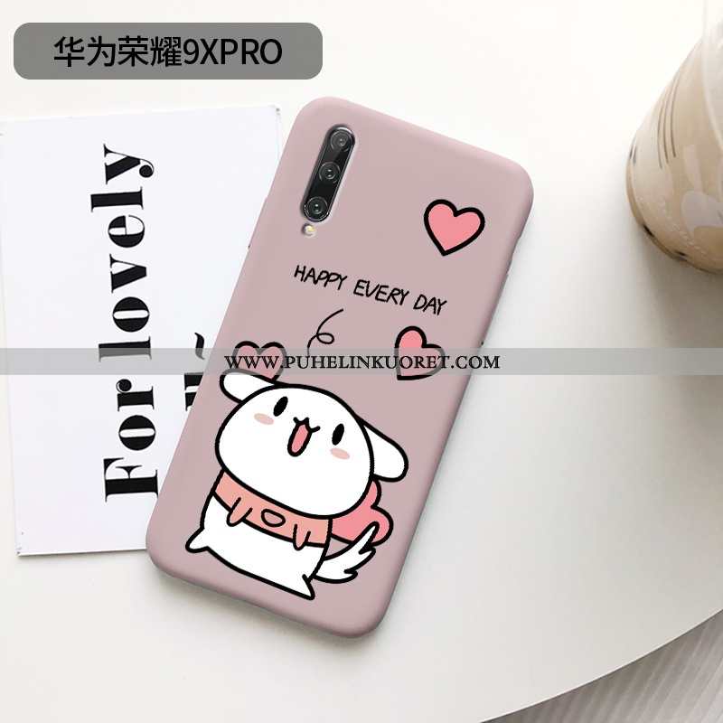 Kuori, Kuoret Honor 9x Pro Valo Silikoni Pesty Suede Ultra Luova Pinkki