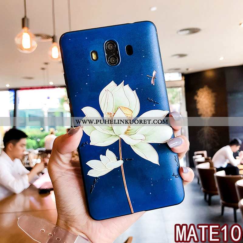 Kotelo, Kuori Huawei Mate 10 Silikoni Suojaus Sininen Murtumaton