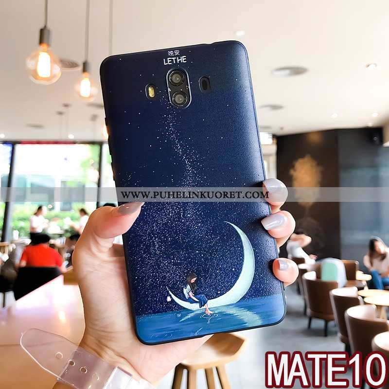 Kuori, Kuoret Huawei Mate 10 Kohokuviointi Suuntaus Murtumaton Silikoni Luova Sininen