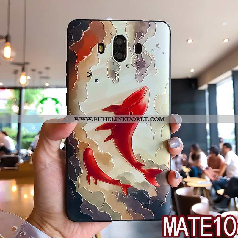 Kuori, Kuoret Huawei Mate 10 Kohokuviointi Suuntaus Murtumaton Silikoni Luova Sininen