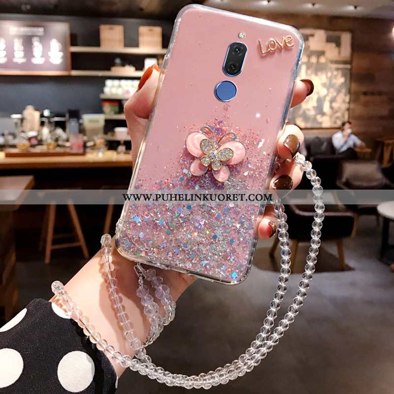 Kuoret, Kotelo Huawei Mate 10 Lite Silikoni Rhinestone Inlay Kuori Puhelimen Pehmeä Neste Sininen