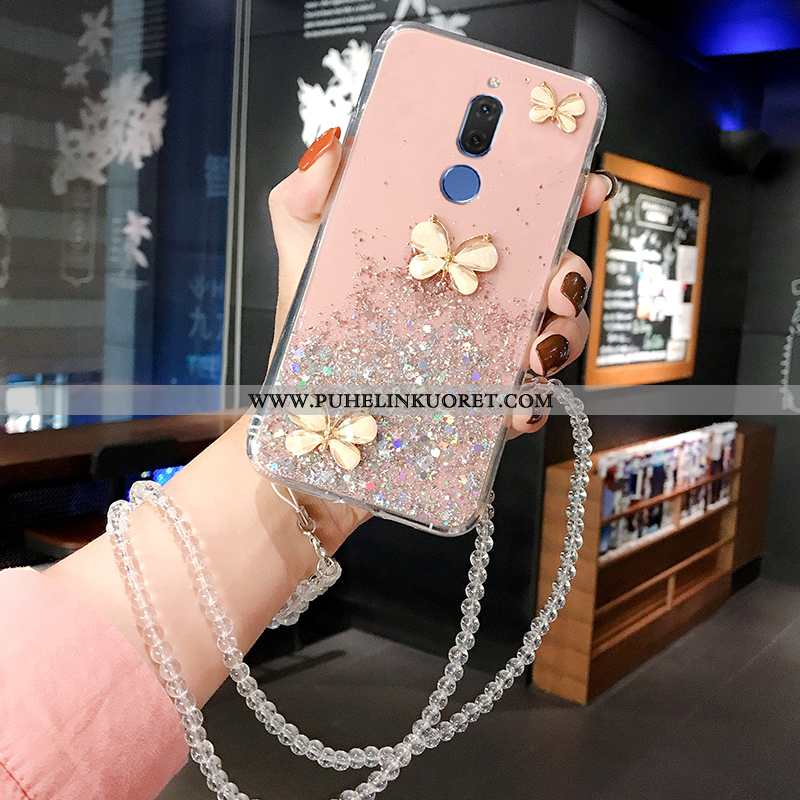 Kuoret, Kotelo Huawei Mate 10 Lite Silikoni Rhinestone Inlay Kuori Puhelimen Pehmeä Neste Sininen