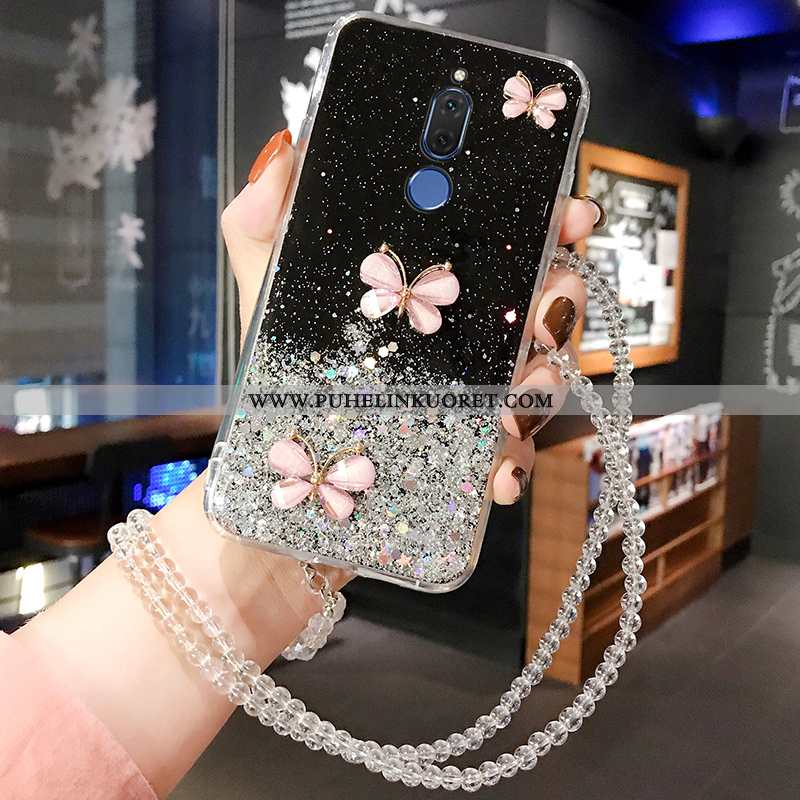 Kuoret, Kotelo Huawei Mate 10 Lite Silikoni Rhinestone Inlay Kuori Puhelimen Pehmeä Neste Sininen