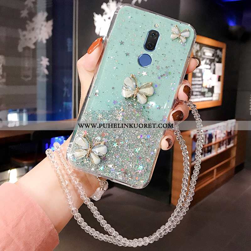 Kuoret, Kotelo Huawei Mate 10 Lite Silikoni Rhinestone Inlay Kuori Puhelimen Pehmeä Neste Sininen