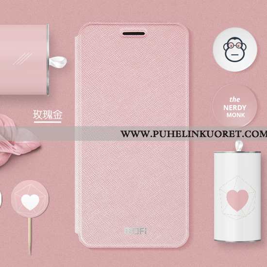 Kotelo, Kuori Huawei Mate 10 Lite Nahkakuori Pesty Suede All Inclusive Suuntaus Suojaus Pinkki