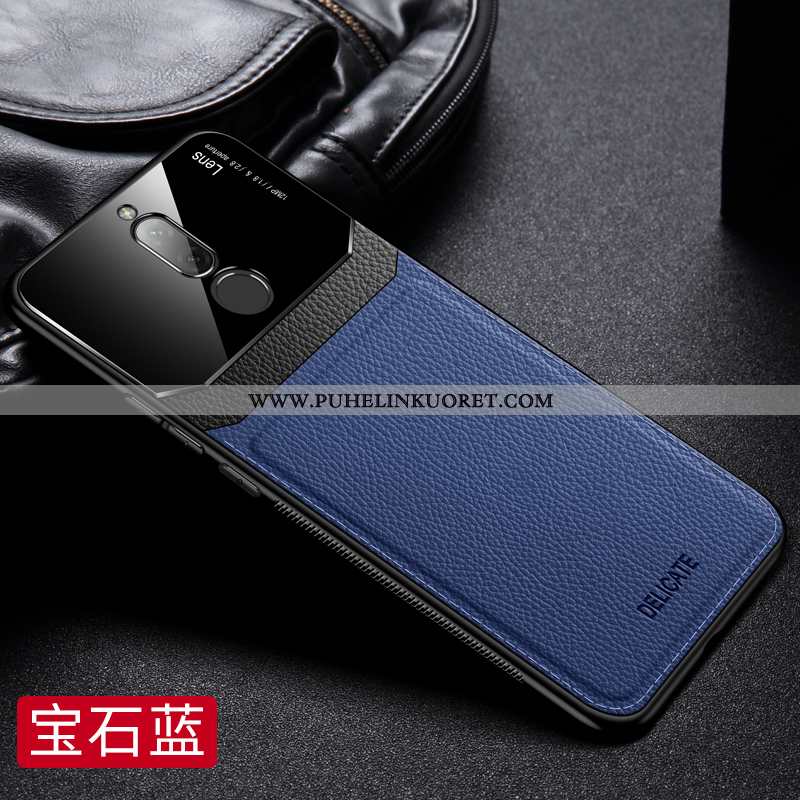 Kuoret, Kotelo Huawei Mate 10 Lite Lasi Persoonallisuus Ultra Kukkakuvio Sininen