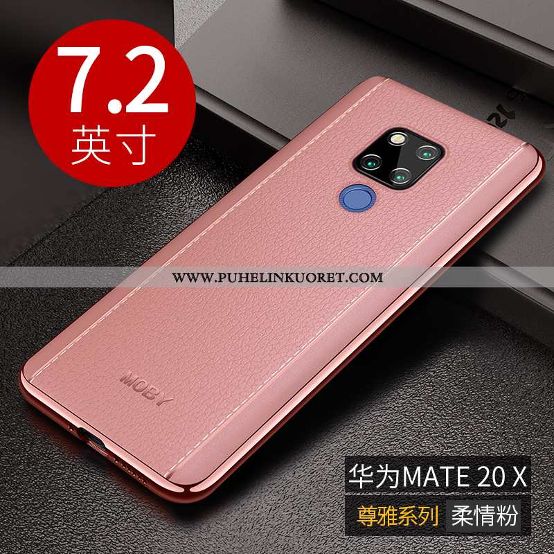 Kuoret, Kotelo Huawei Mate 20 X Ultra Pehmeä Neste Persoonallisuus Jauhe Puhelimen Pinkki