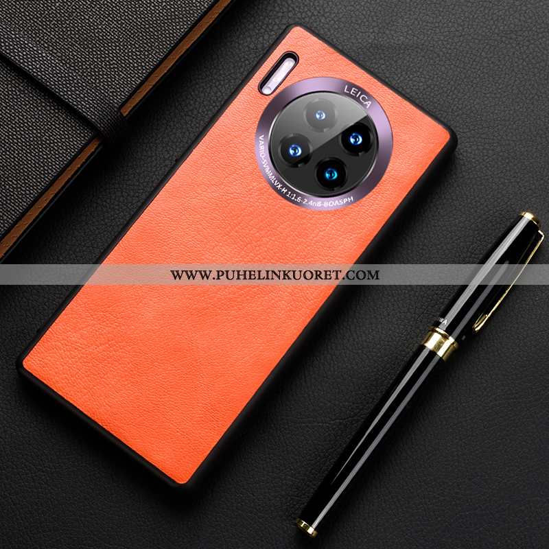 Kotelo, Kuori Huawei Mate 30 Pro Nahka Silikoni Persoonallisuus Oranssi Ylellisyys