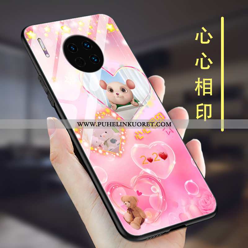 Kuori, Kuoret Huawei Mate 30 Pro Lasi Pesty Suede Puhelimen Yksinkertainen Suuntaus Pinkki