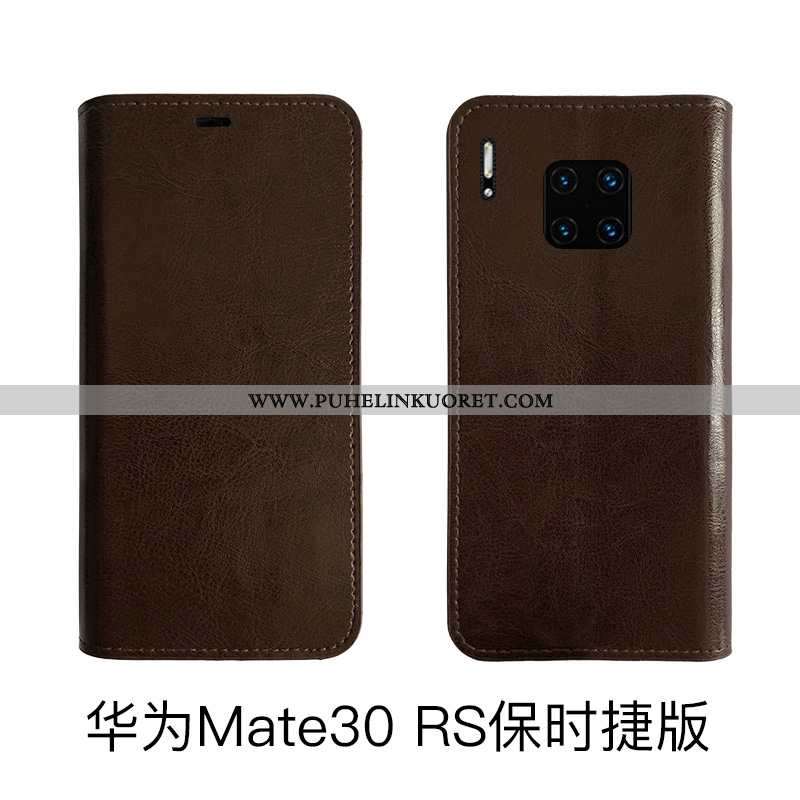 Kotelo, Kuori Huawei Mate 30 Rs Aito Nahka Nahka Suojaus Punainen