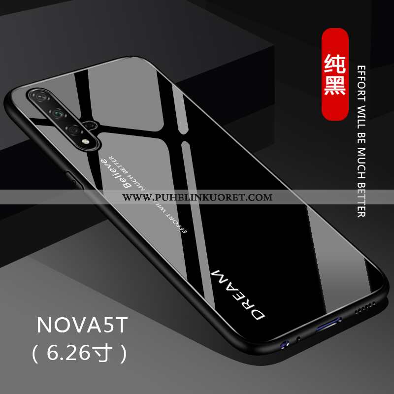 Kuori, Kuoret Huawei Nova 5t Suojaus Lasi Musta Muokata Kaltevuus Mustat