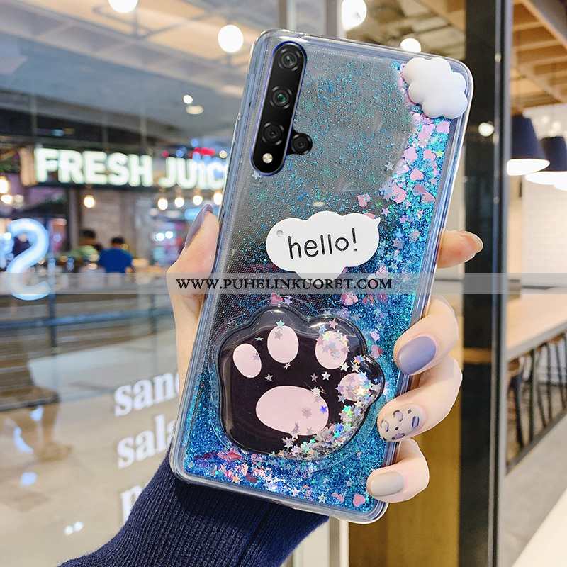 Kotelo, Kuori Huawei Nova 5t Tila Läpinäkyvä Pehmeä Neste Juoksuhiekka Nuoret Violetti