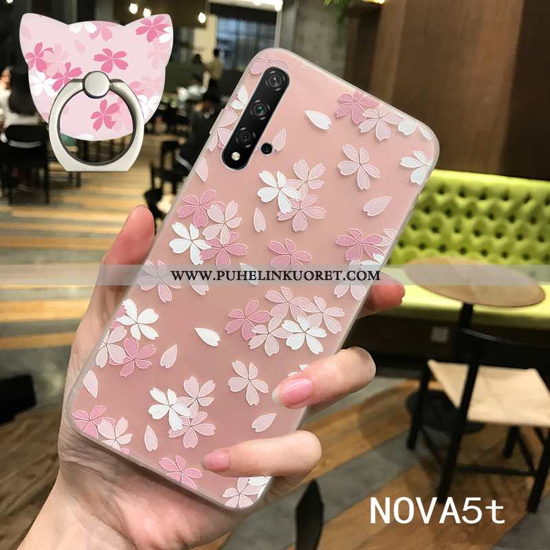 Kuori, Kuoret Huawei Nova 5t Pesty Suede Persoonallisuus Valo Silikoni Luova Pinkki