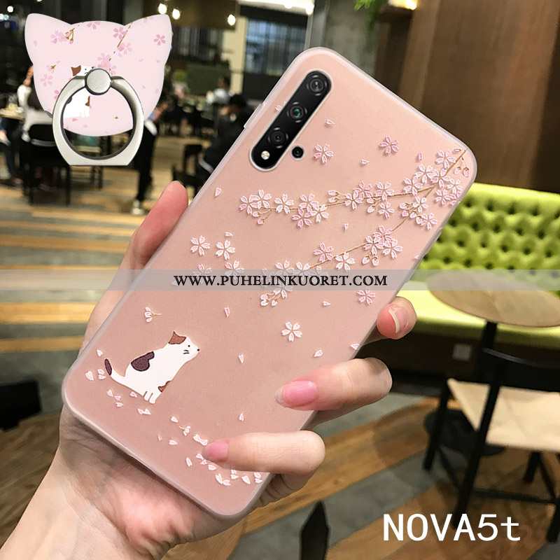 Kuori, Kuoret Huawei Nova 5t Pesty Suede Persoonallisuus Valo Silikoni Luova Pinkki