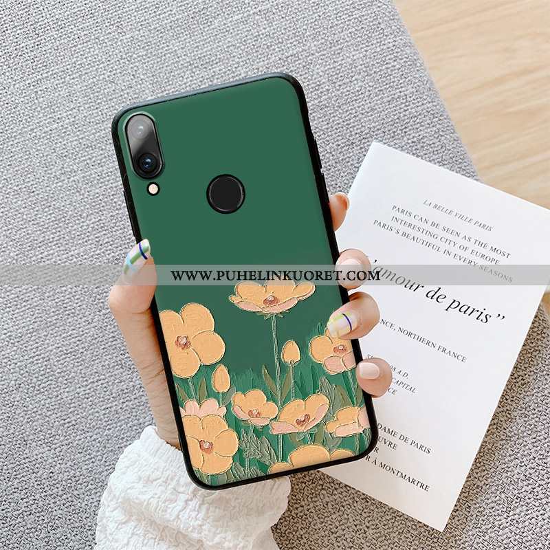 Kuori, Kuoret Huawei P Smart 2020 Suojaus Pesty Suede Vihreä Kuori Murtumaton