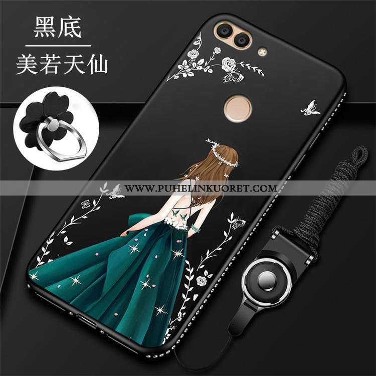 Kotelo, Kuori Huawei P Smart Suojaus Rhinestone Inlay Net Red Murtumaton Punainen