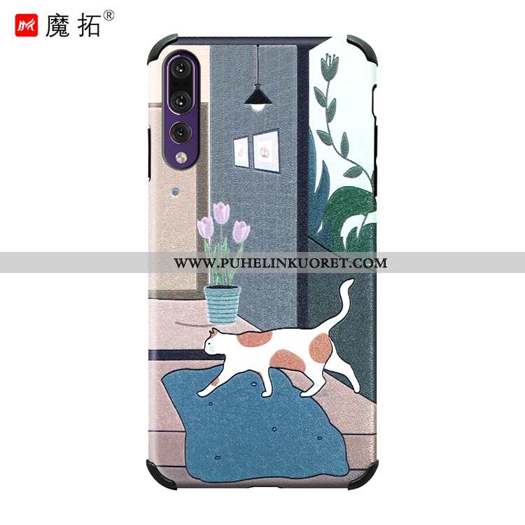 Kuoret, Kotelo Huawei P20 Pro Ihana Suuntaus Kuori Kissa Suojaus Sininen