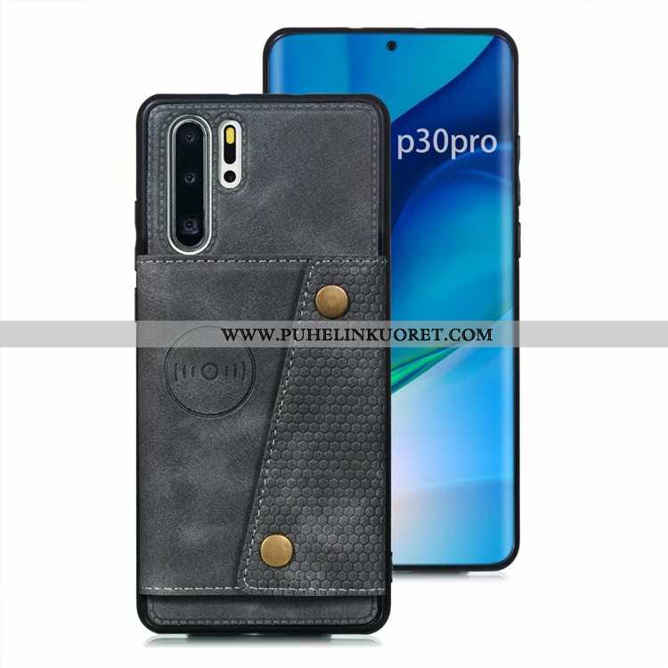 Kuori, Kuoret Huawei P30 Pro Nahkakuori Suojaus Kuori Murtumaton Kortti Harmaa