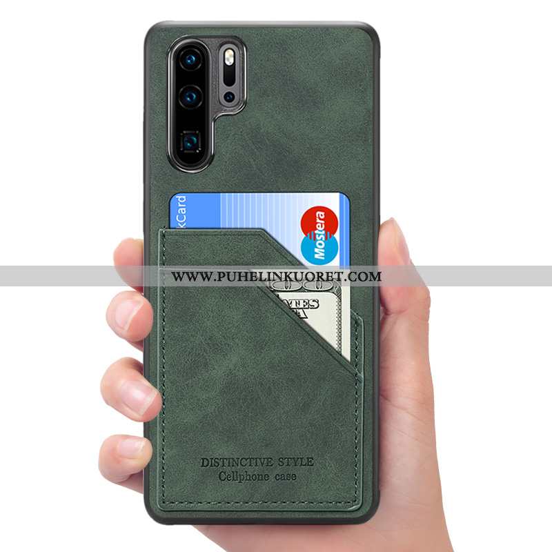 Kotelo, Kuori Huawei P30 Pro Nahkakuori Salkku Kotelo Punainen