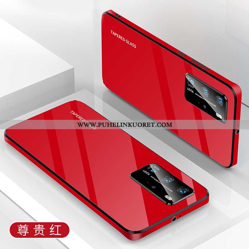 Kuori, Kuoret Huawei P40 Silikoni Suojaus All Inclusive Puhelimen Yksinkertainen Punainen