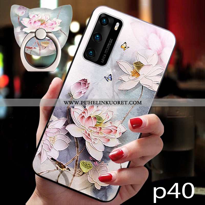 Kuori, Kuoret Huawei P40 Silikoni Suojaus Murtumaton Kuori Jauhe Pinkki