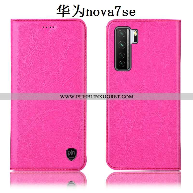 Kotelo, Kuori Huawei P40 Lite 5g Suojaus Nahkakuori Puhelimen Punainen All Inclusive Pinkki