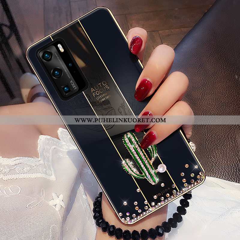 Kuoret, Kotelo Huawei P40 Pro Ylellisyys Rhinestone Inlay Muokata Net Red Luova Punainen