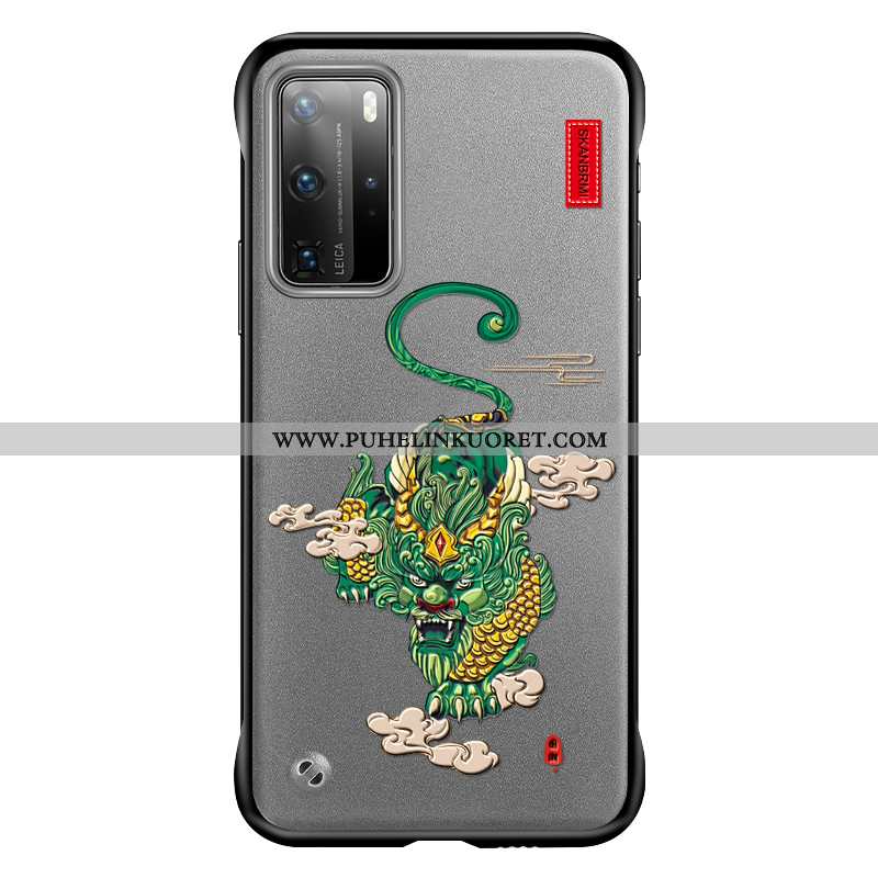 Kuori, Kuoret Huawei P40 Pro Pesty Suede Persoonallisuus Puhelimen Murtumaton Silikoni Harmaa