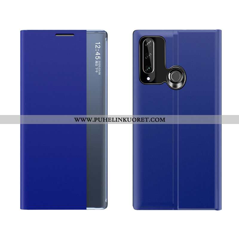 Kotelo, Kuori Huawei Y6p Nahkakuori Suojaus Simpukka Kotelo Windows Sininen