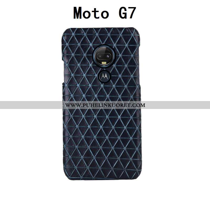 Kotelo, Kuori Moto G7 Nahka Suojaus Persoonallisuus Musta Mustat