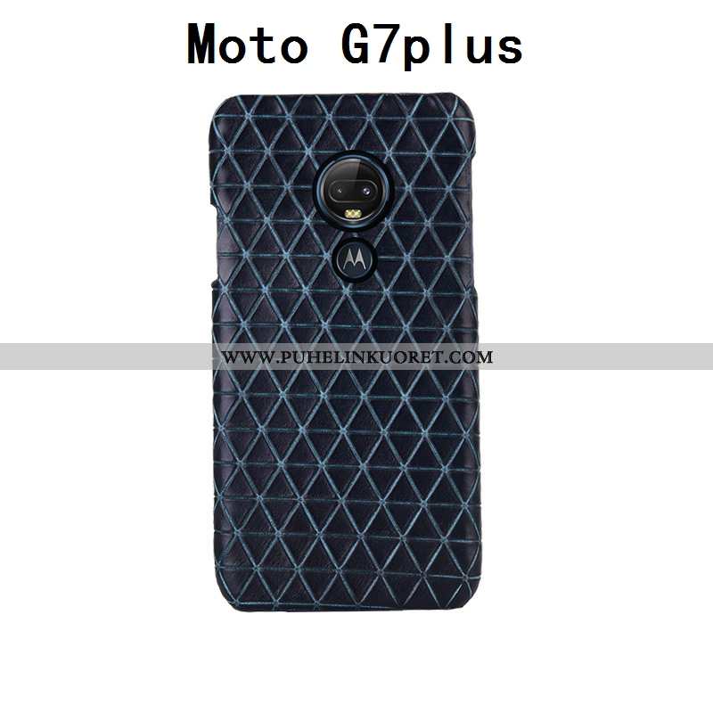 Kuori, Kuoret Moto G7 Plus Tila Ylellisyys Aito Nahka Kuori Muokata Punainen