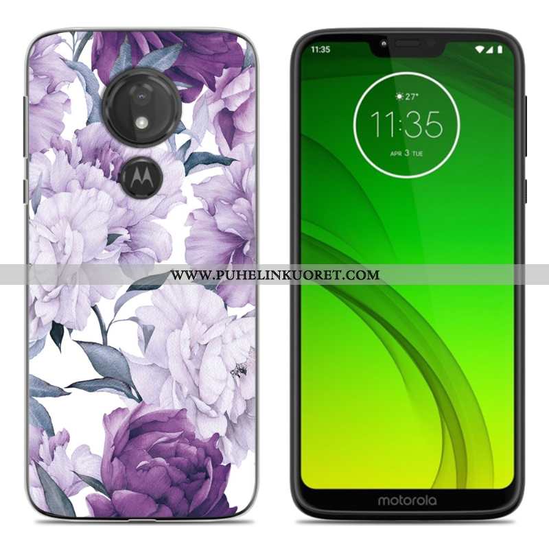 Kuoret, Kotelo Moto G7 Power Pehmeä Neste Sarjakuva Kuori Uusi Violetti