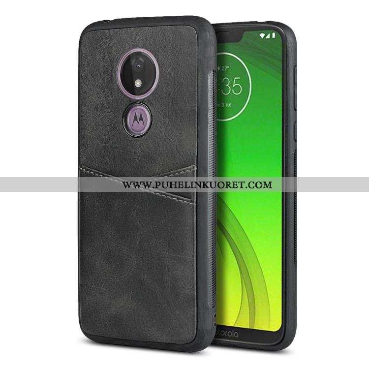 Kotelo, Kuori Moto G7 Power Pehmeä Neste Silikoni Kortti Suojaus Punainen