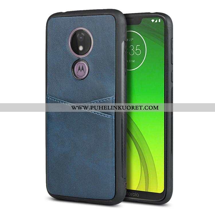 Kotelo, Kuori Moto G7 Power Pehmeä Neste Silikoni Kortti Suojaus Punainen