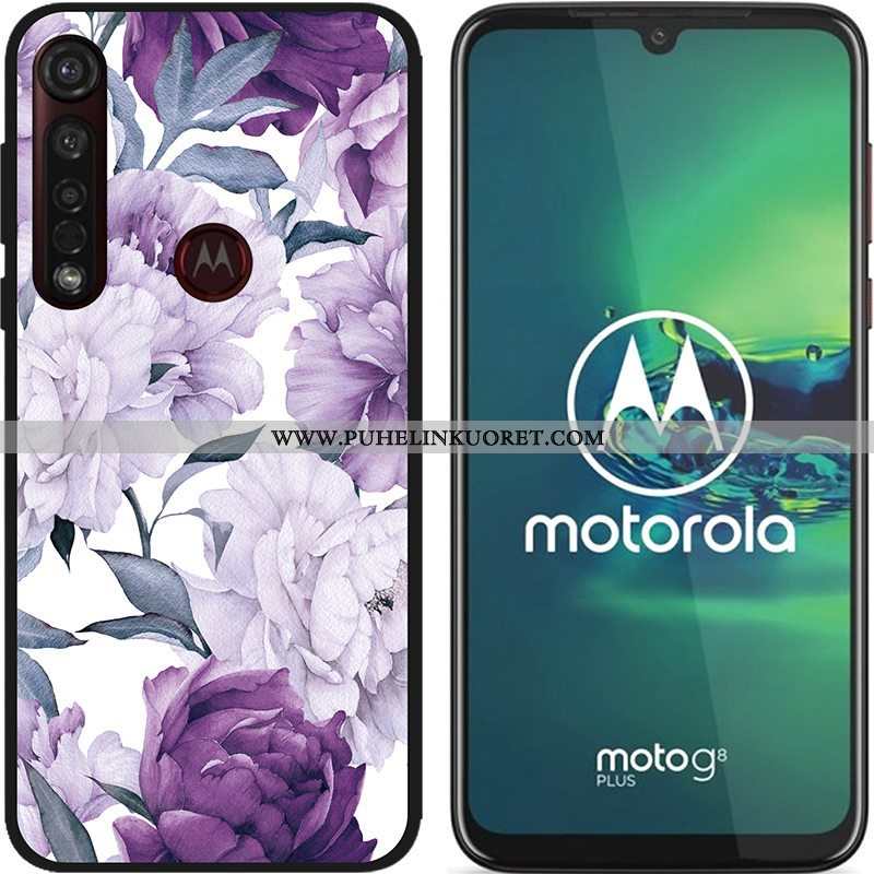 Kotelo, Kuori Moto G8 Plus Sarjakuva Pehmeä Neste Puhelimen Sininen