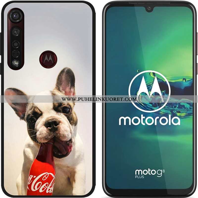 Kotelo, Kuori Moto G8 Plus Sarjakuva Pehmeä Neste Puhelimen Sininen