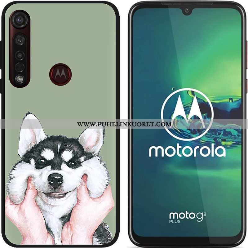 Kotelo, Kuori Moto G8 Plus Sarjakuva Pehmeä Neste Puhelimen Sininen