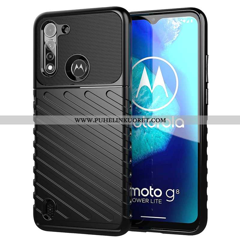 Kotelo, Kuori Moto G8 Power Lite Suojaus Musta Murtumaton Kotelo Puhelimen Mustat