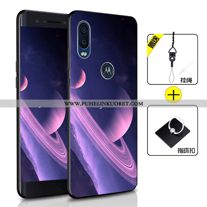 Kuori, Kuoret Motorola One Vision Silikoni Suojaus All Inclusive Sininen Kotelo