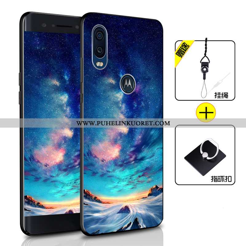 Kuori, Kuoret Motorola One Vision Silikoni Suojaus All Inclusive Sininen Kotelo