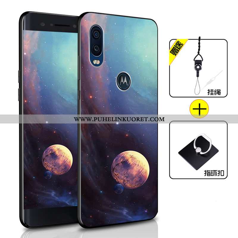 Kuori, Kuoret Motorola One Vision Silikoni Suojaus All Inclusive Sininen Kotelo