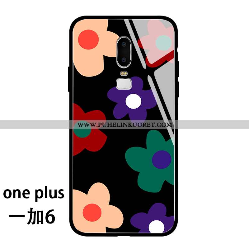 Kuoret, Kotelo Oneplus 6 Silikoni Suojaus Uusi Lasi Ylellisyys Sininen