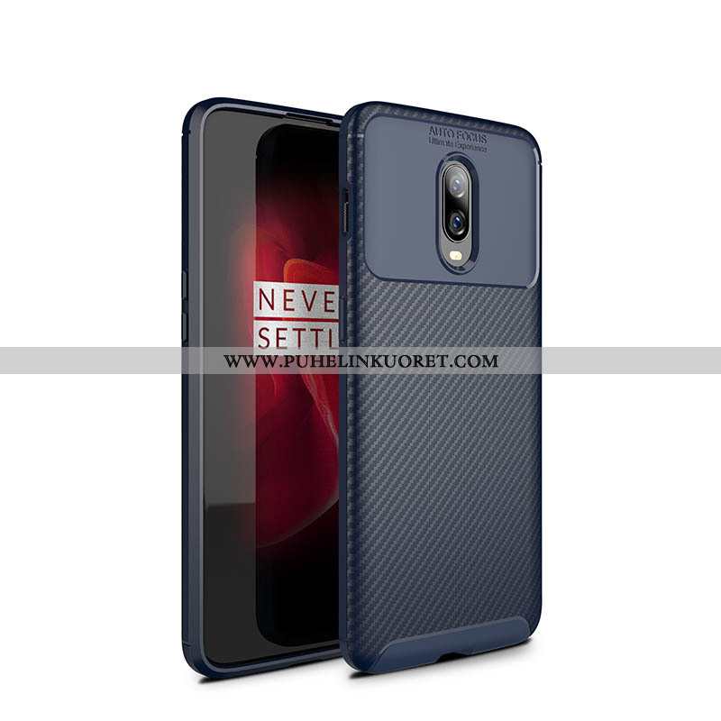 Kotelo, Kuori Oneplus 6t Suojaus Pesty Suede Musta Puhelimen Net Red Mustat