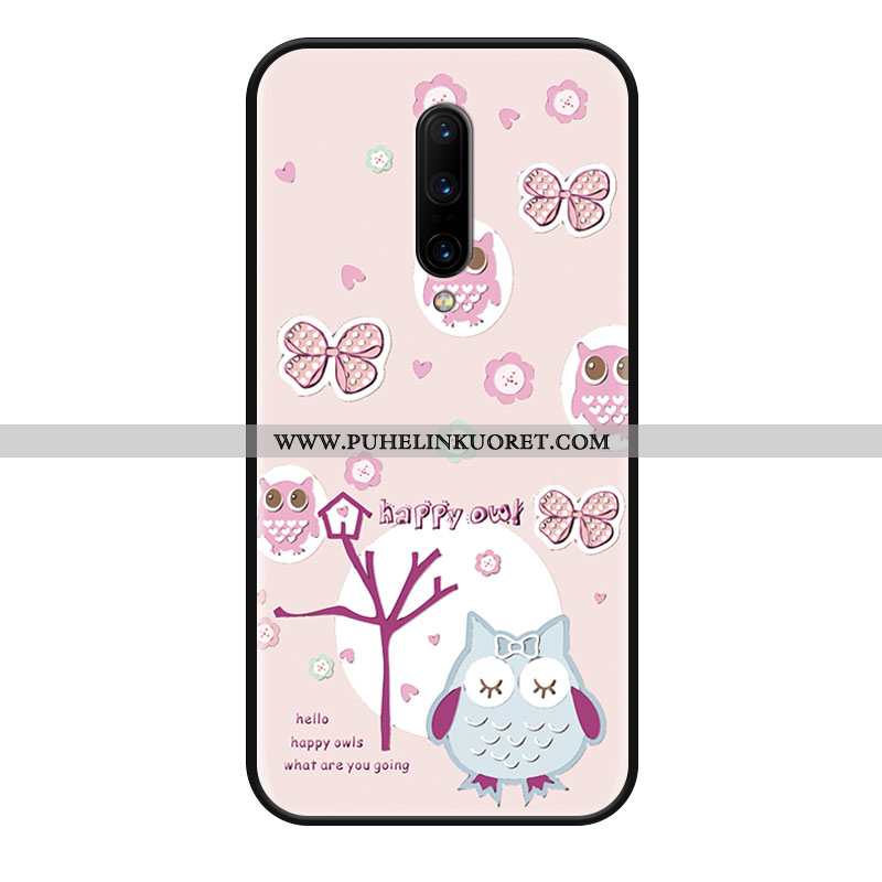 Kuori, Kuoret Oneplus 8 Pesty Suede Sarjakuva Kuori Kotelo Pu Gongying Pinkki