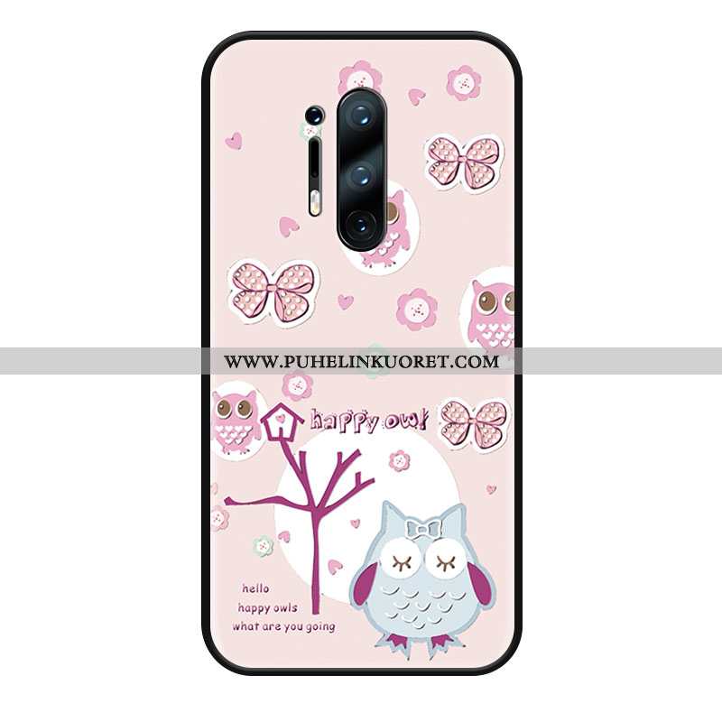 Kuori, Kuoret Oneplus 8 Pro Pesty Suede Sarjakuva Kotelo Puhelimen Kuori Pinkki