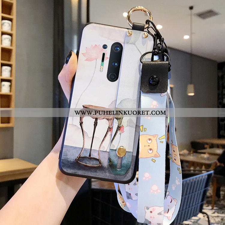 Kuoret, Kotelo Oneplus 8 Pro Pesty Suede Vuosikerta Kuori Rakastunut Murtumaton Beige