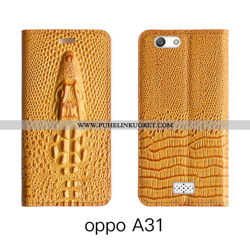 Kotelo, Kuori Oppo A31 Nahkakuori Aito Nahka Punainen Nahka Puhelimen Pinkki